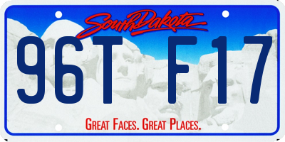 SD license plate 96TF17