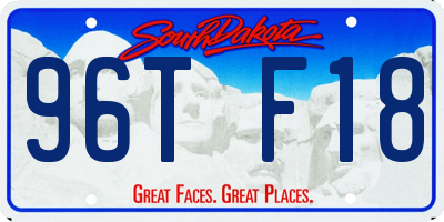 SD license plate 96TF18
