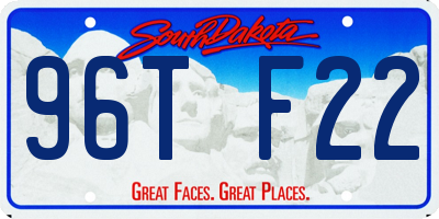 SD license plate 96TF22