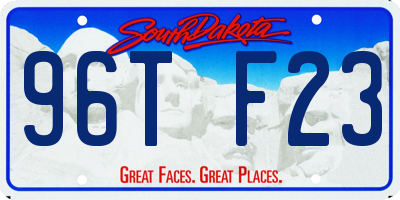 SD license plate 96TF23