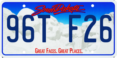 SD license plate 96TF26