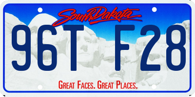 SD license plate 96TF28