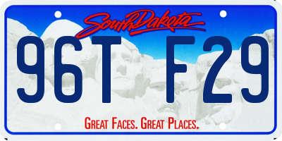 SD license plate 96TF29