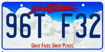 SD license plate 96TF32