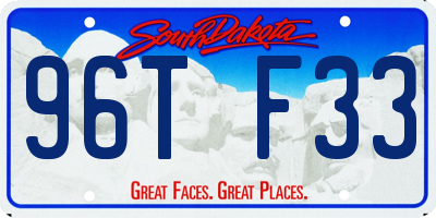SD license plate 96TF33