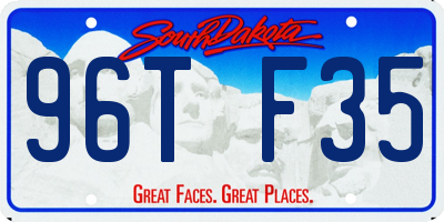 SD license plate 96TF35