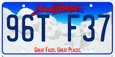 SD license plate 96TF37