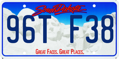 SD license plate 96TF38