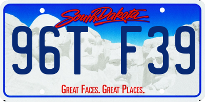 SD license plate 96TF39