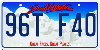 SD license plate 96TF40