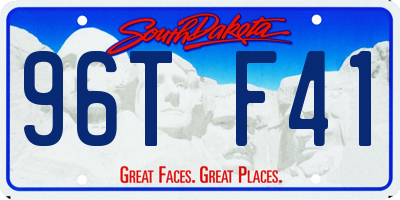 SD license plate 96TF41
