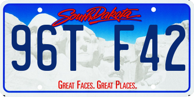 SD license plate 96TF42