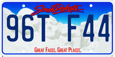 SD license plate 96TF44