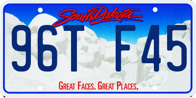 SD license plate 96TF45