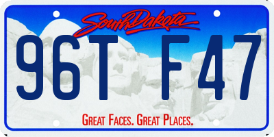 SD license plate 96TF47