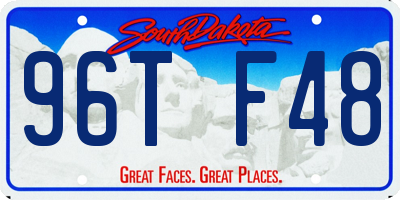 SD license plate 96TF48