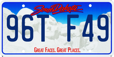 SD license plate 96TF49