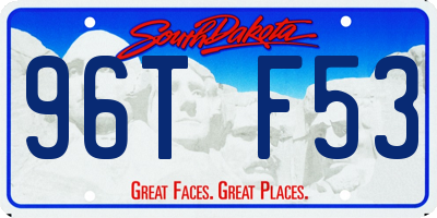 SD license plate 96TF53