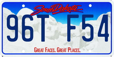SD license plate 96TF54
