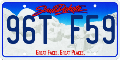SD license plate 96TF59