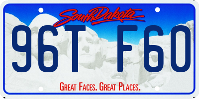 SD license plate 96TF60
