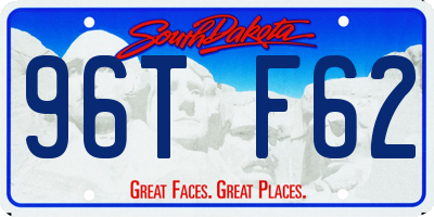 SD license plate 96TF62