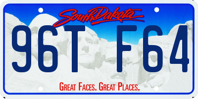 SD license plate 96TF64