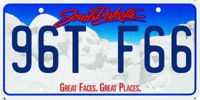 SD license plate 96TF66
