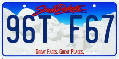 SD license plate 96TF67