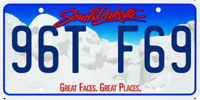 SD license plate 96TF69