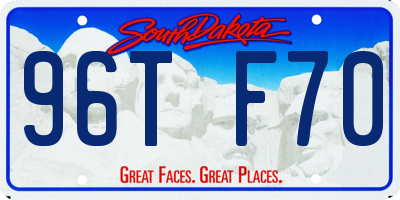 SD license plate 96TF70