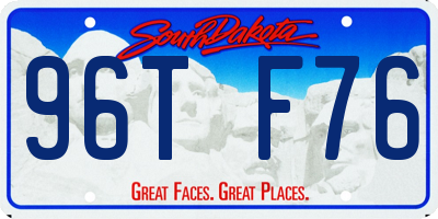 SD license plate 96TF76