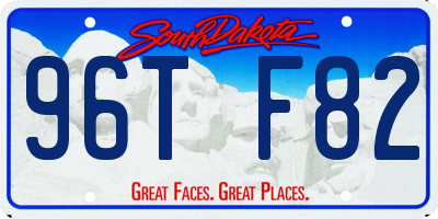SD license plate 96TF82