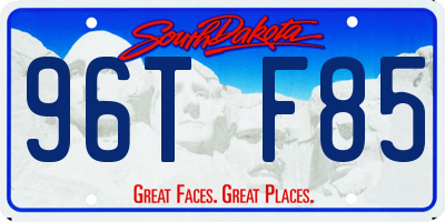 SD license plate 96TF85