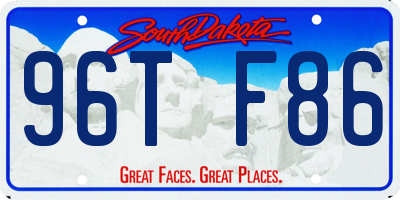 SD license plate 96TF86