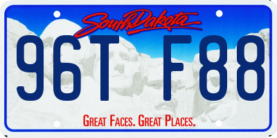 SD license plate 96TF88