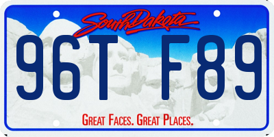 SD license plate 96TF89