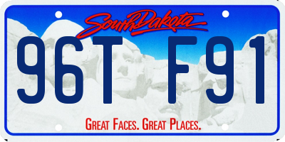 SD license plate 96TF91