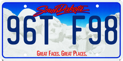 SD license plate 96TF98