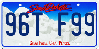 SD license plate 96TF99