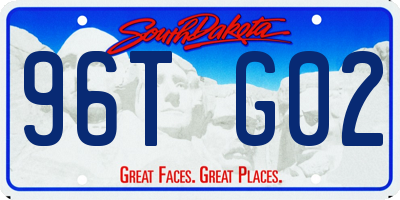 SD license plate 96TG02