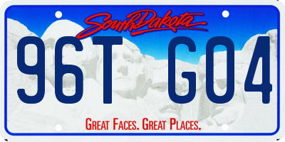 SD license plate 96TG04