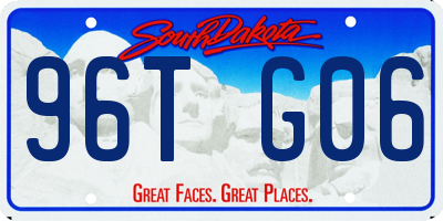 SD license plate 96TG06