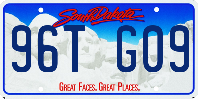 SD license plate 96TG09