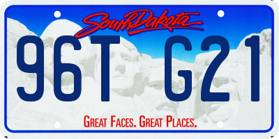 SD license plate 96TG21