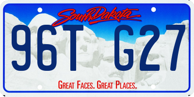 SD license plate 96TG27