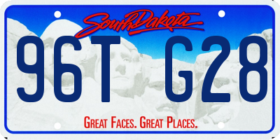 SD license plate 96TG28