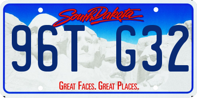 SD license plate 96TG32
