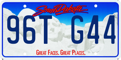 SD license plate 96TG44