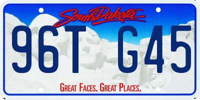 SD license plate 96TG45